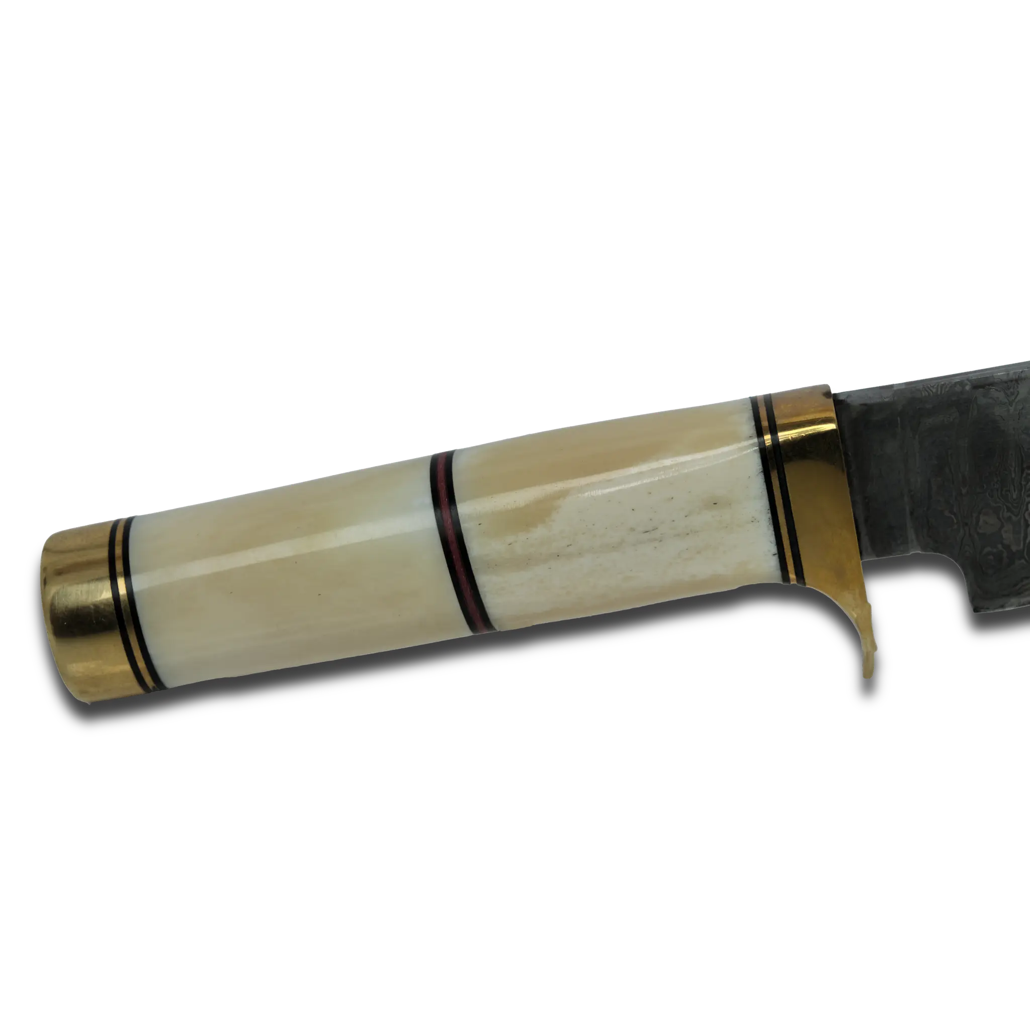 Couteau Haruto Bowie - Manche en os de chameau, lame de 7,5 pouces avec étui en cuir original.