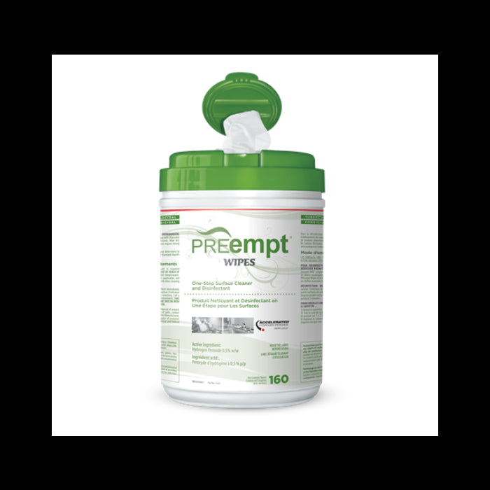 PREempt - Rtu Wipes Pre-Moistene/Rtu Chiffons Pré-Humidifiés (160 Pc) 6 x 7