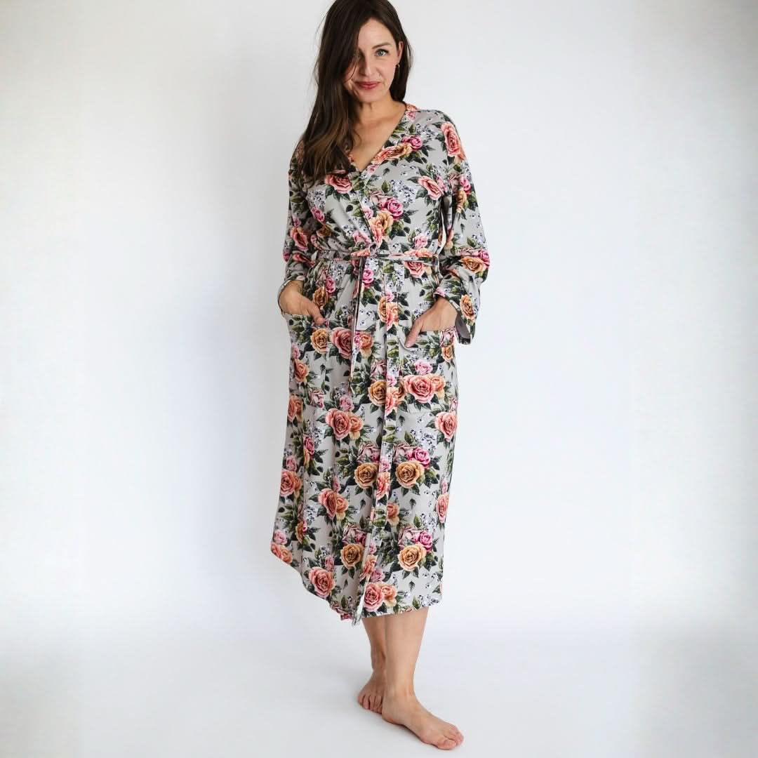 Ladies’ Bamboo Robe | Palm Fronds
