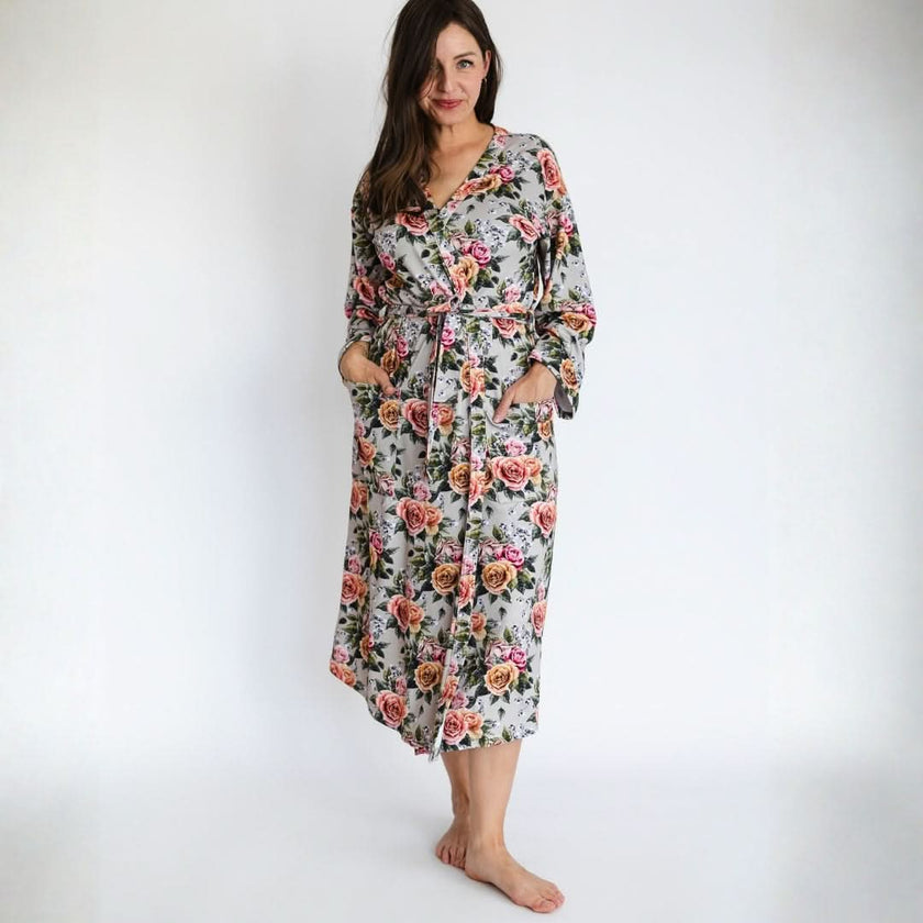 Ladies’ Bamboo Robe | Palm Fronds