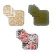 Bamboo Baby Washcloths (Pack of 5) | Antique Floral & Terracotta Rib