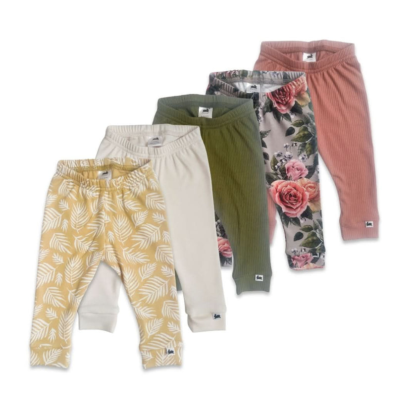 Baby Bamboo Leggings | Terracotta Rib