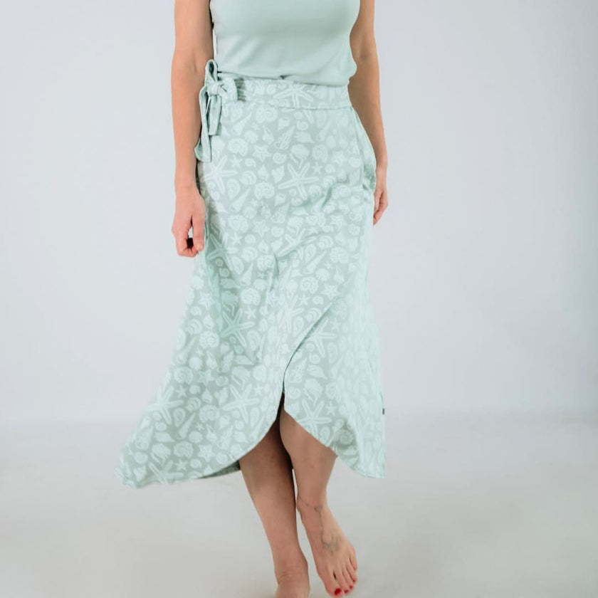 Ladies Bamboo Wrap Skirt | Saltwater Floral