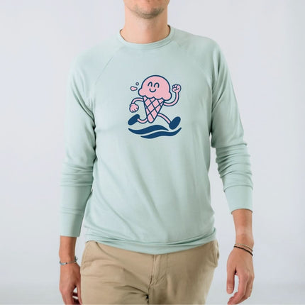 Adult Unisex/Men's Bamboo Graphic Raglan Pullover | 