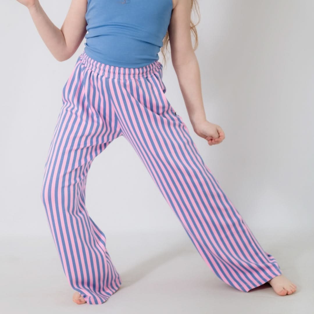 Youth Bamboo Wide Leg Pants | Tidal Blue