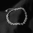 PROVINIA: Retro Watch Style Strap Bracelet in Silver