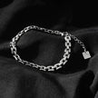 PROVINIA: Retro Watch Style Strap Bracelet in Silver