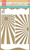 Craft Stencil Slimline Sunburst - A4