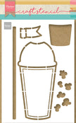 Marianne Design Craft Stencil - Smoothie Cup By Marleen
