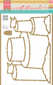 Marianne Design Craft Stencil - Sandcastle By Marleen