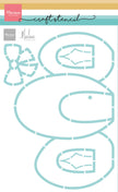 Marianne Design Craft Stencil - Egg Cottage by Marleen