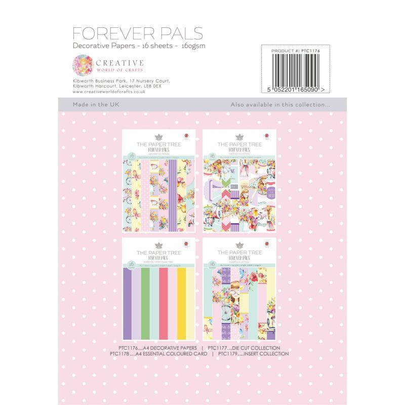 The Paper Tree Forever Pals A4 Backing Papers
