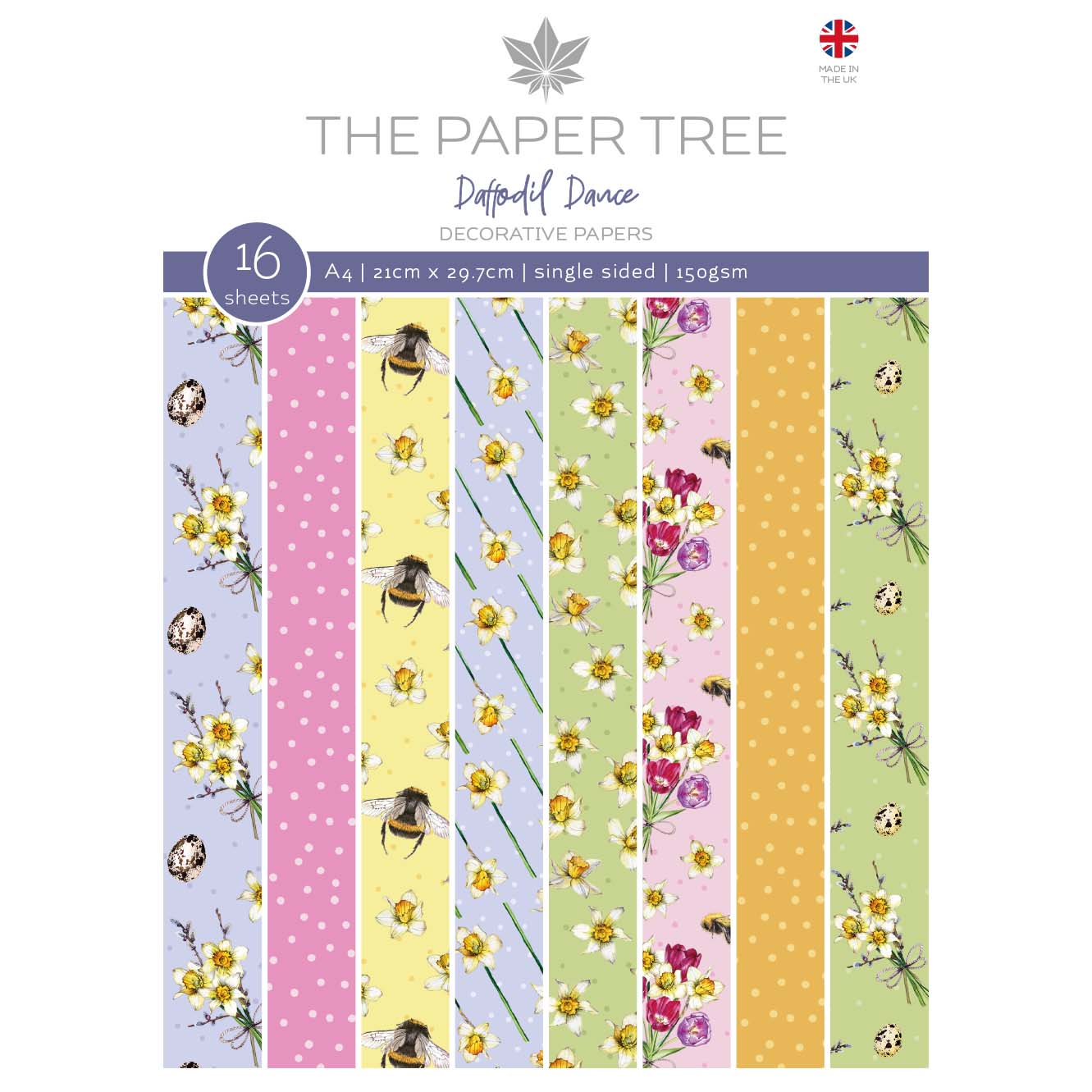The Paper Tree Daffodil Dance A4 Backing Papers