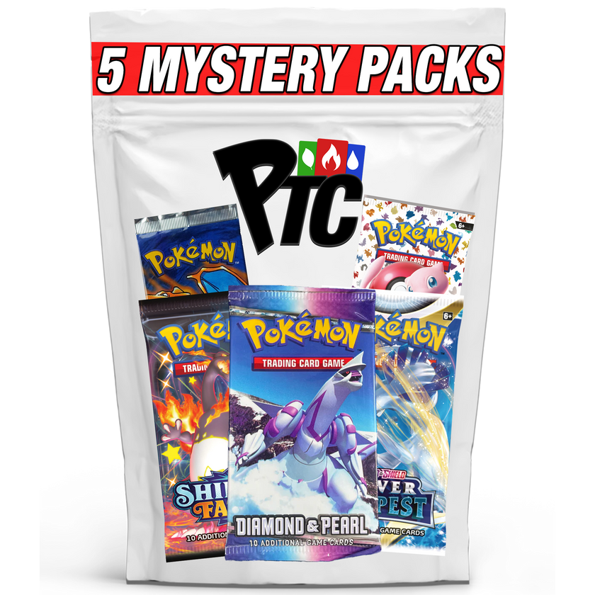 Premier Packs - 5 Pokémon Mystery Booster Packs (1995-2026)