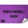 PURPLE FOOTBALL/BLACK WITH ADHESIVE HYDBOND LEATHERETTE SHEET (12