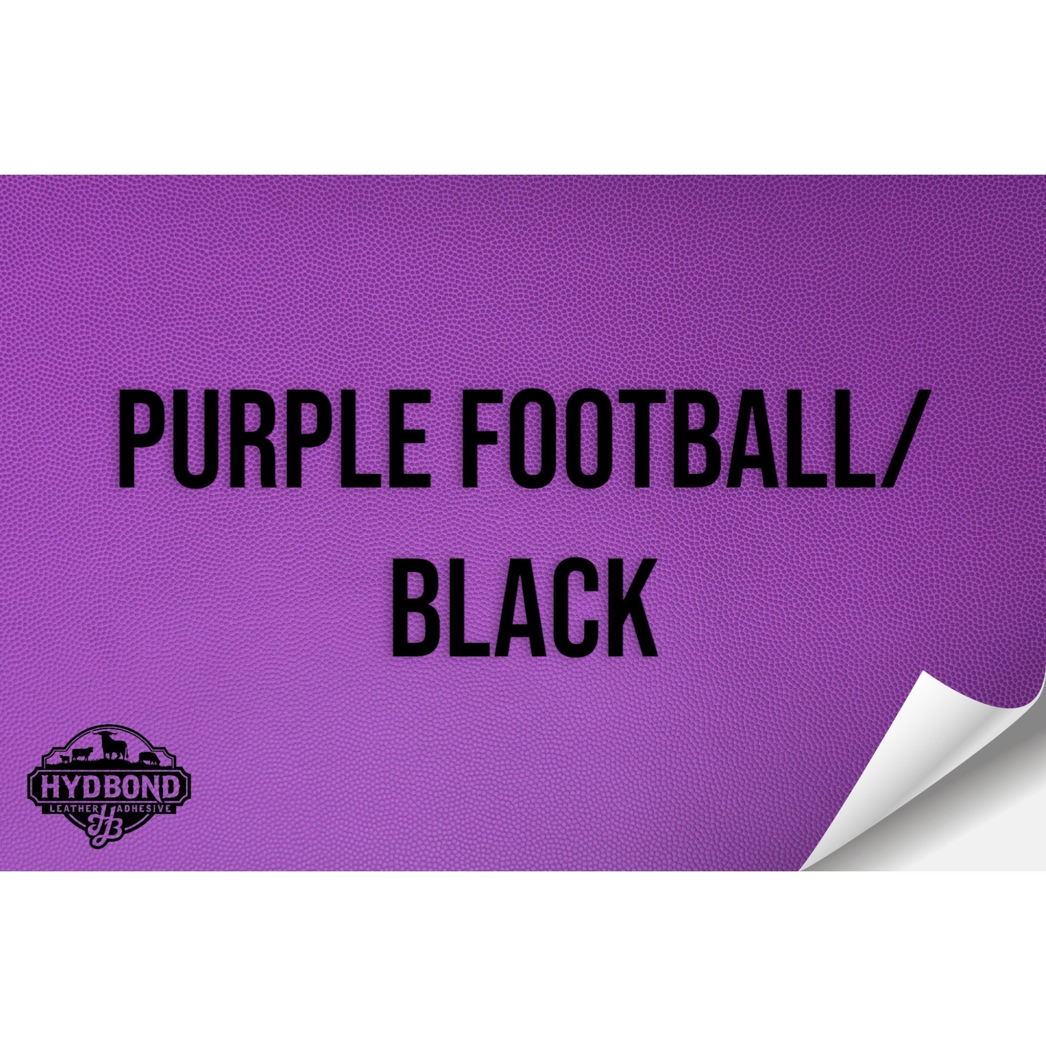 PURPLE FOOTBALL/BLACK WITH ADHESIVE HYDBOND LEATHERETTE SHEET (12