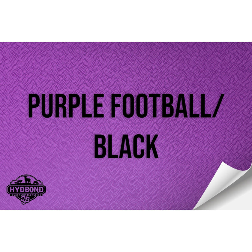 PURPLE FOOTBALL/BLACK WITH ADHESIVE HYDBOND LEATHERETTE SHEET (12
