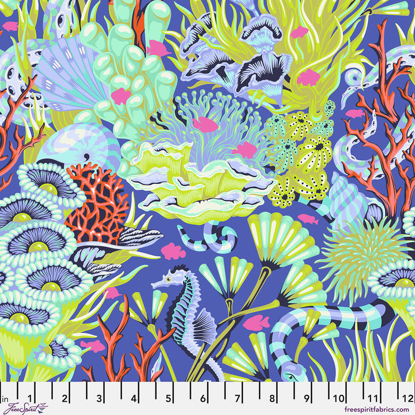 Tula Pink - Floral Reef - Reef What You Sew - Marine - PWTP264.MARINE