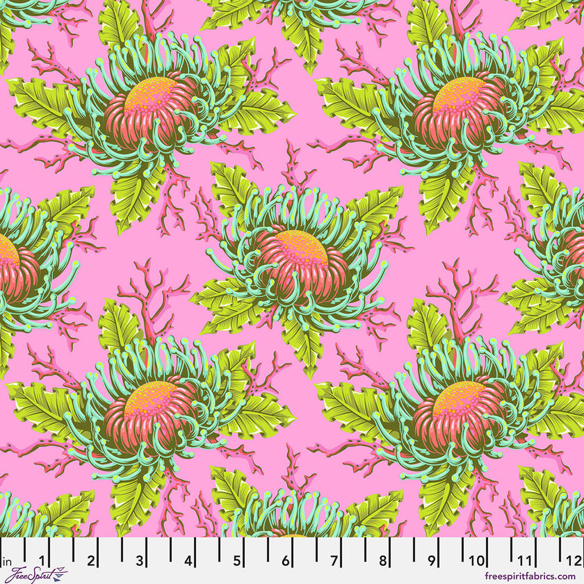 Tula Pink - Floral Reef - Friends & Anemones - Coralline - PWTP265.CORALLINE