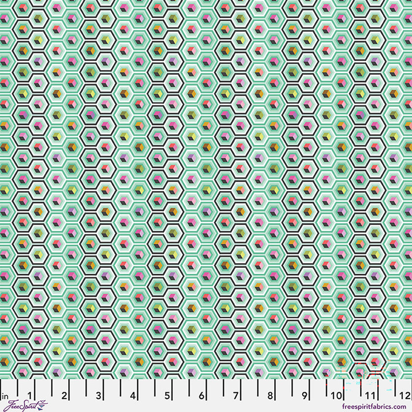 Tula Pink - Prince Charming  Déjà Vu -  Hex Box - Sweet Mint - PWTP280.SWEETMINT