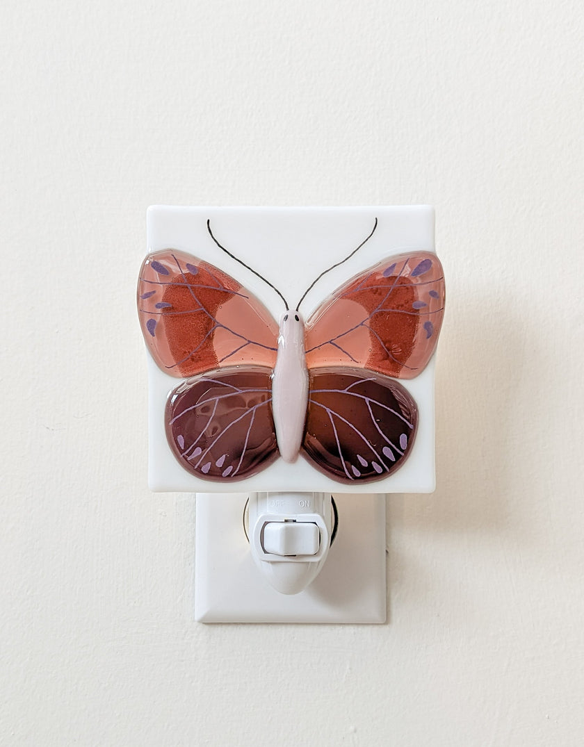 Night Light - The flock of butterflies - purple - Veille sur toi