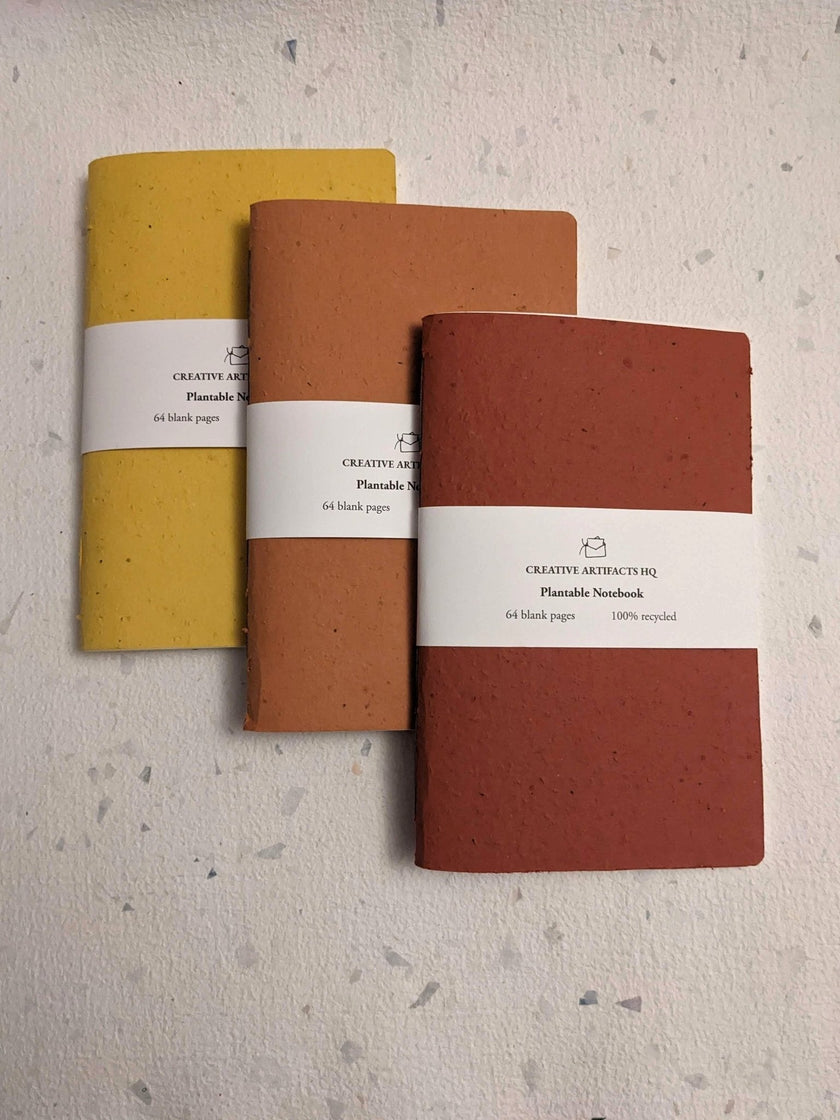 Large | Set of 3 | Plantable Cotton Notebooks