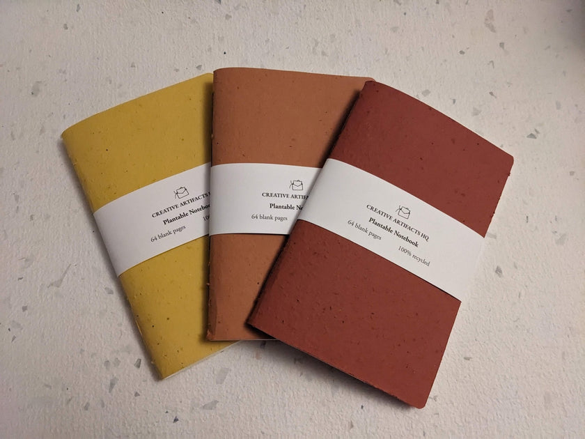 Large | Set of 3 | Plantable Cotton Notebooks