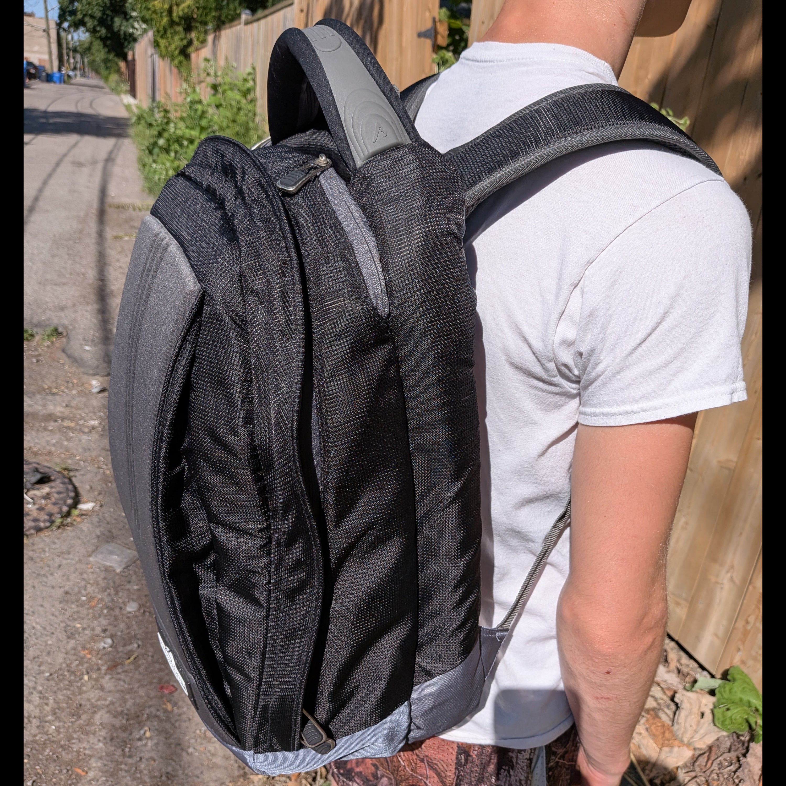 Europe Bound Exec-Tek Black & Grey Heavily Cushioned Laptop Backpack 25L