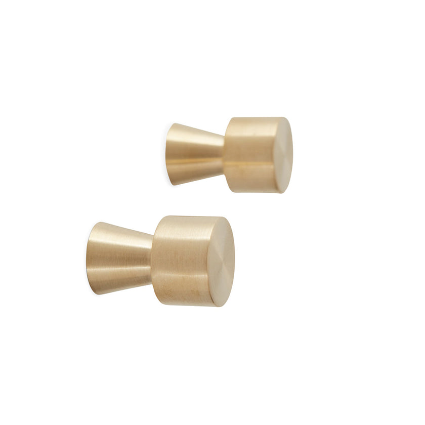Pin Hook / Knob - Pack of 2 - Brass