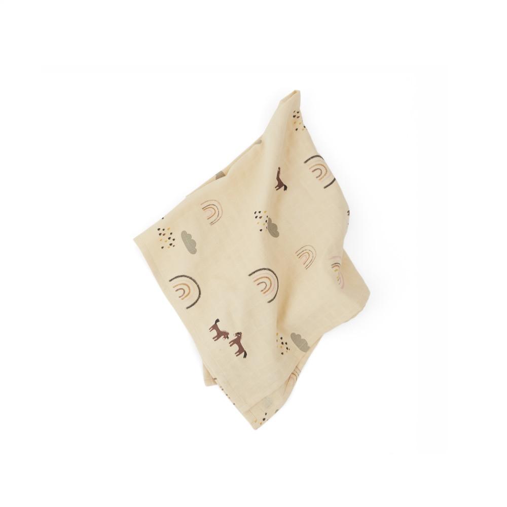 Muslin Square - Rainbow - Pack of 3 - Rose