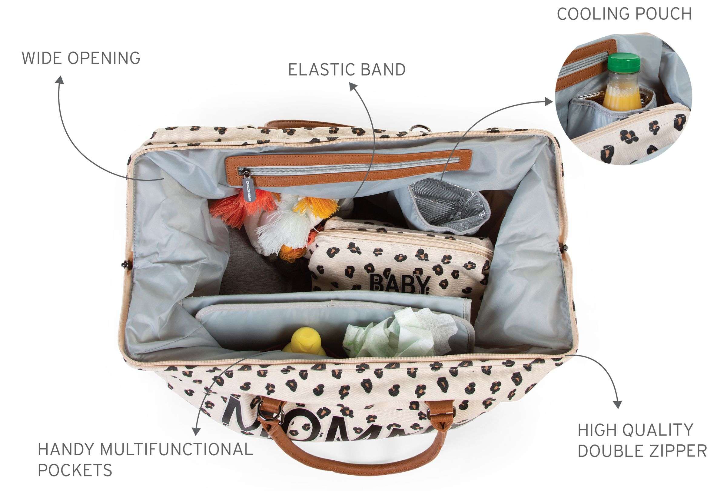 Bold Leopard Print Mommy Bag