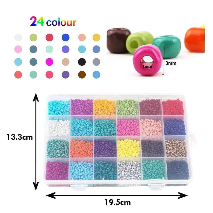 Paint dyed core beads 24 grids