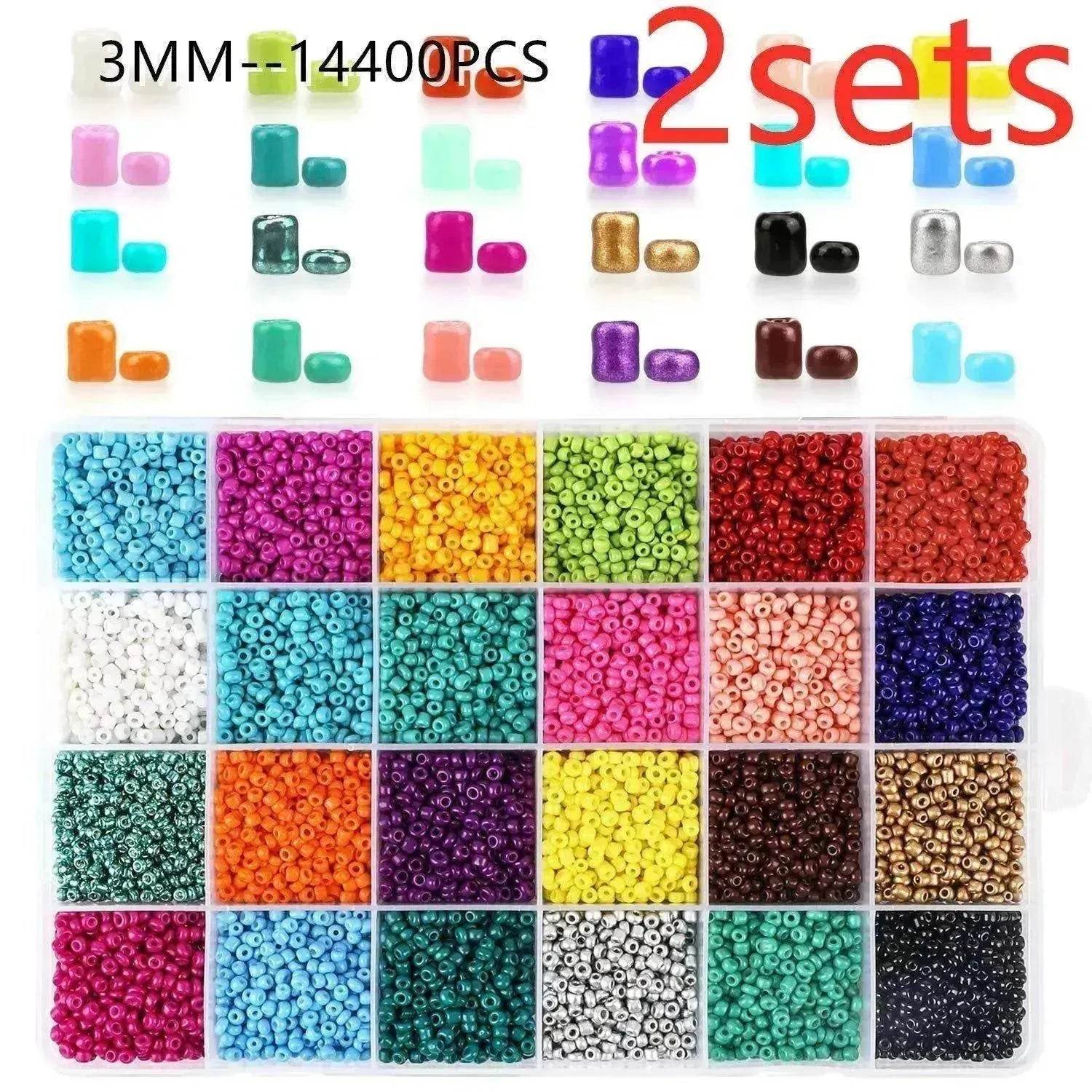 Paint dyed core beads 24 grids