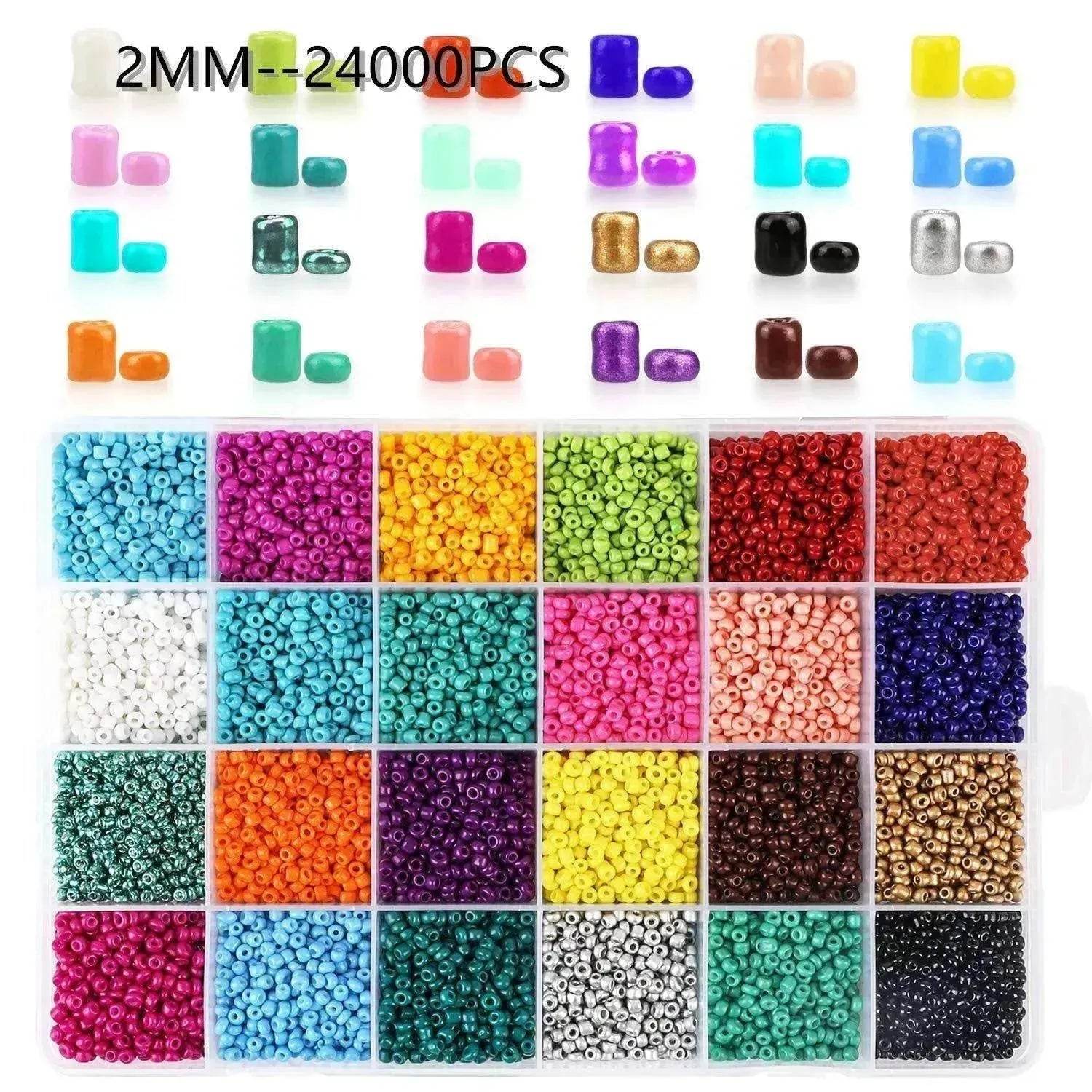 Paint dyed core beads 24 grids