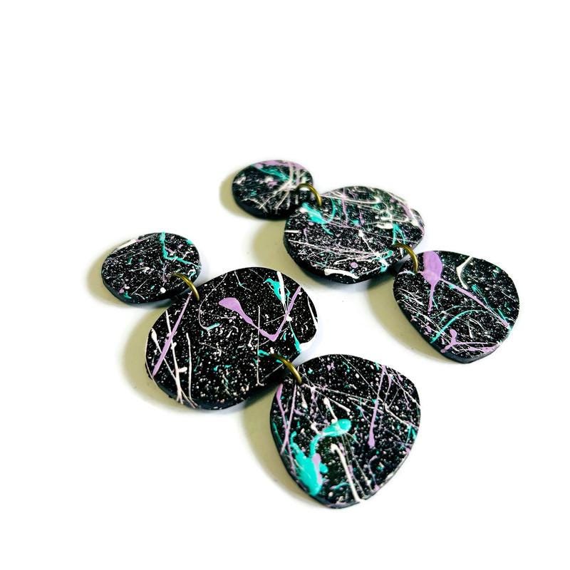 Oversized Abstract Clip On Earrings for Women