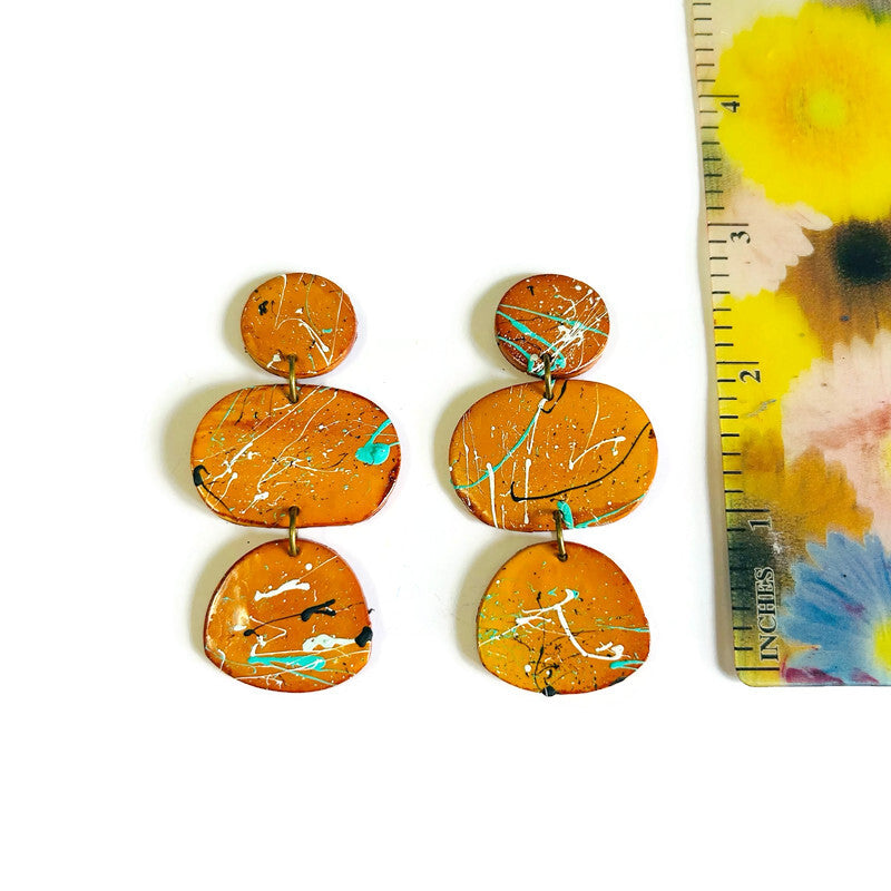 Oversized Abstract Clip On Earrings for Women