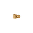 Palloa Solid Brass Candleholder - Low - Brushed Brass