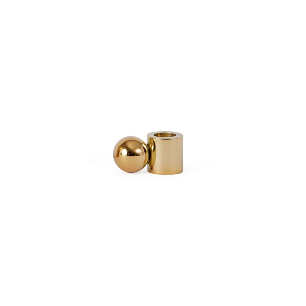 Palloa Candleholder - Low - Brass