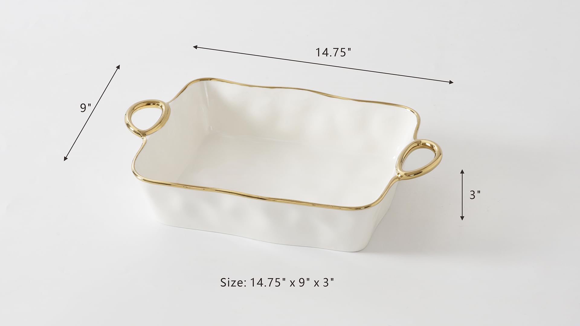 Pampa Bay - Golden Handles Rectangular Baking Dish