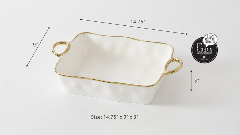 Pampa Bay - Golden Handles Rectangular Baking Dish