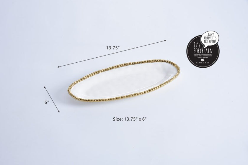 Pampa Bay - Golden Small Oval Serving Piece