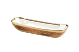 Pampa Bay - Plat de service rectangulaire profond en bois de maderal