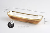 Pampa Bay - Plat de service rectangulaire profond en bois de maderal