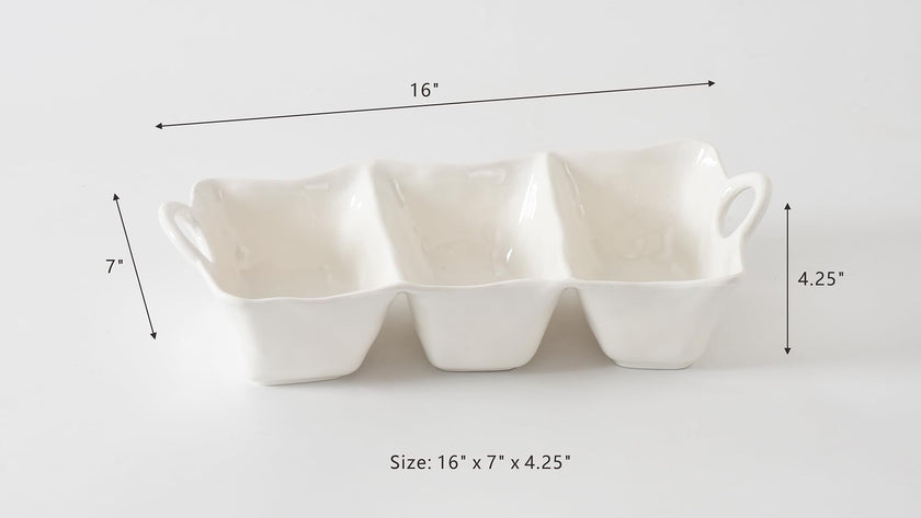 Pampa Bay - Waves Melamine 3-Section Serving Piece