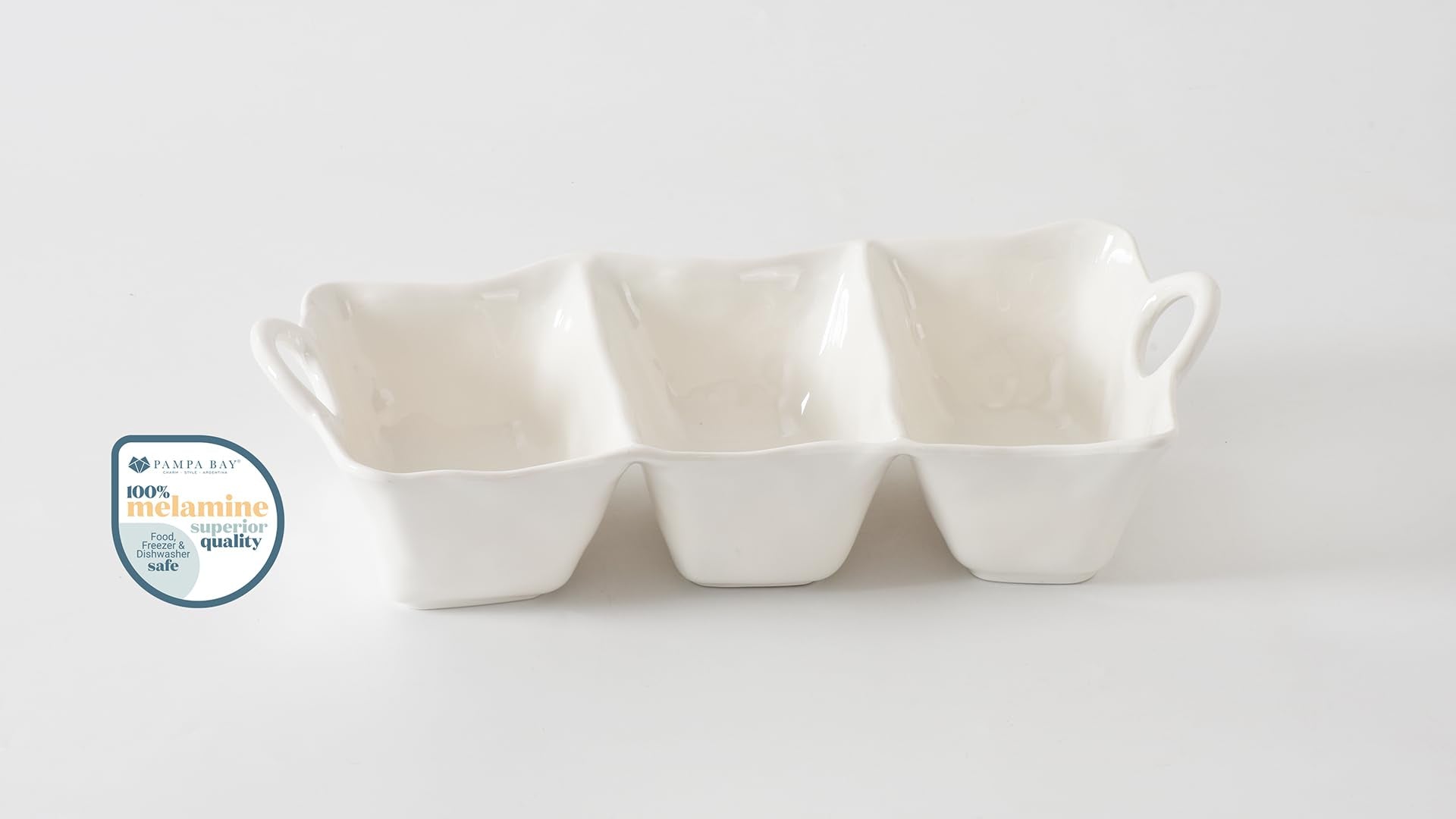 Pampa Bay - Waves Melamine 3-Section Serving Piece