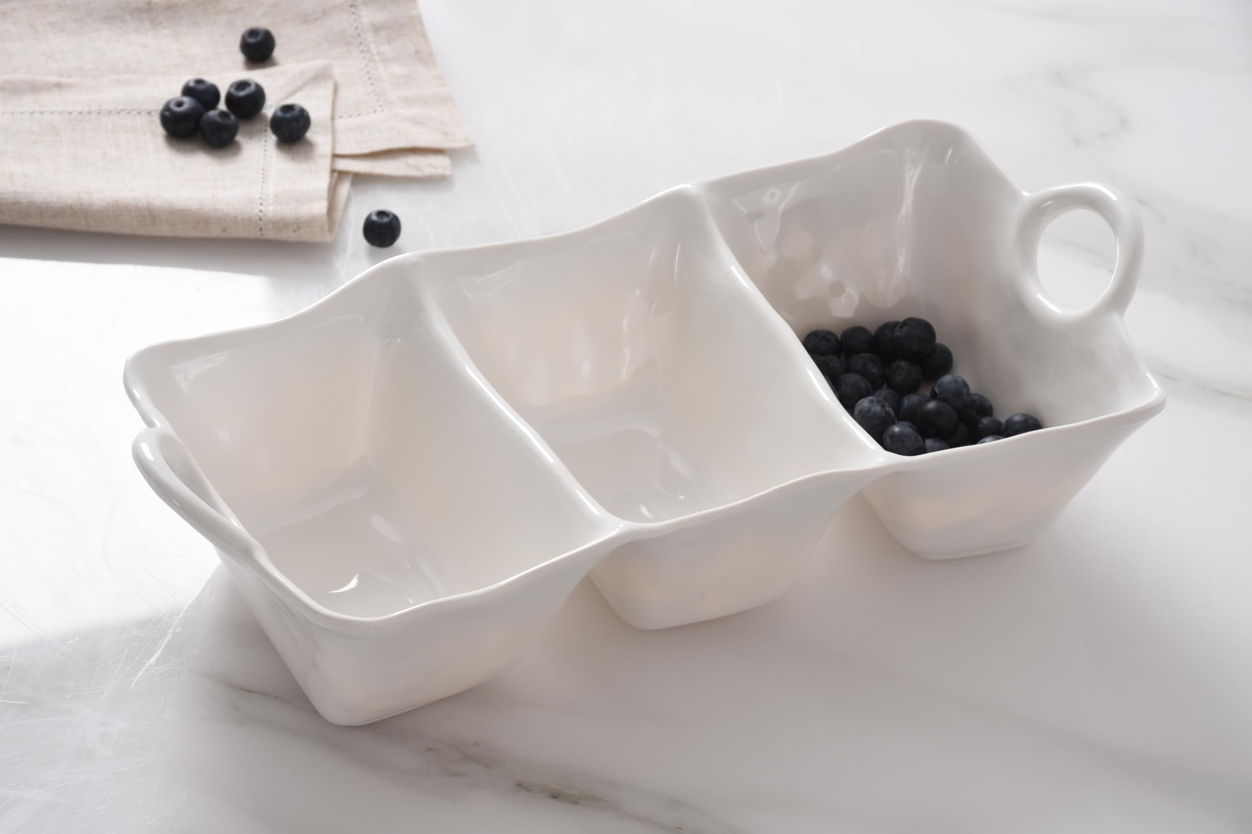 Pampa Bay - Waves Melamine 3-Section Serving Piece