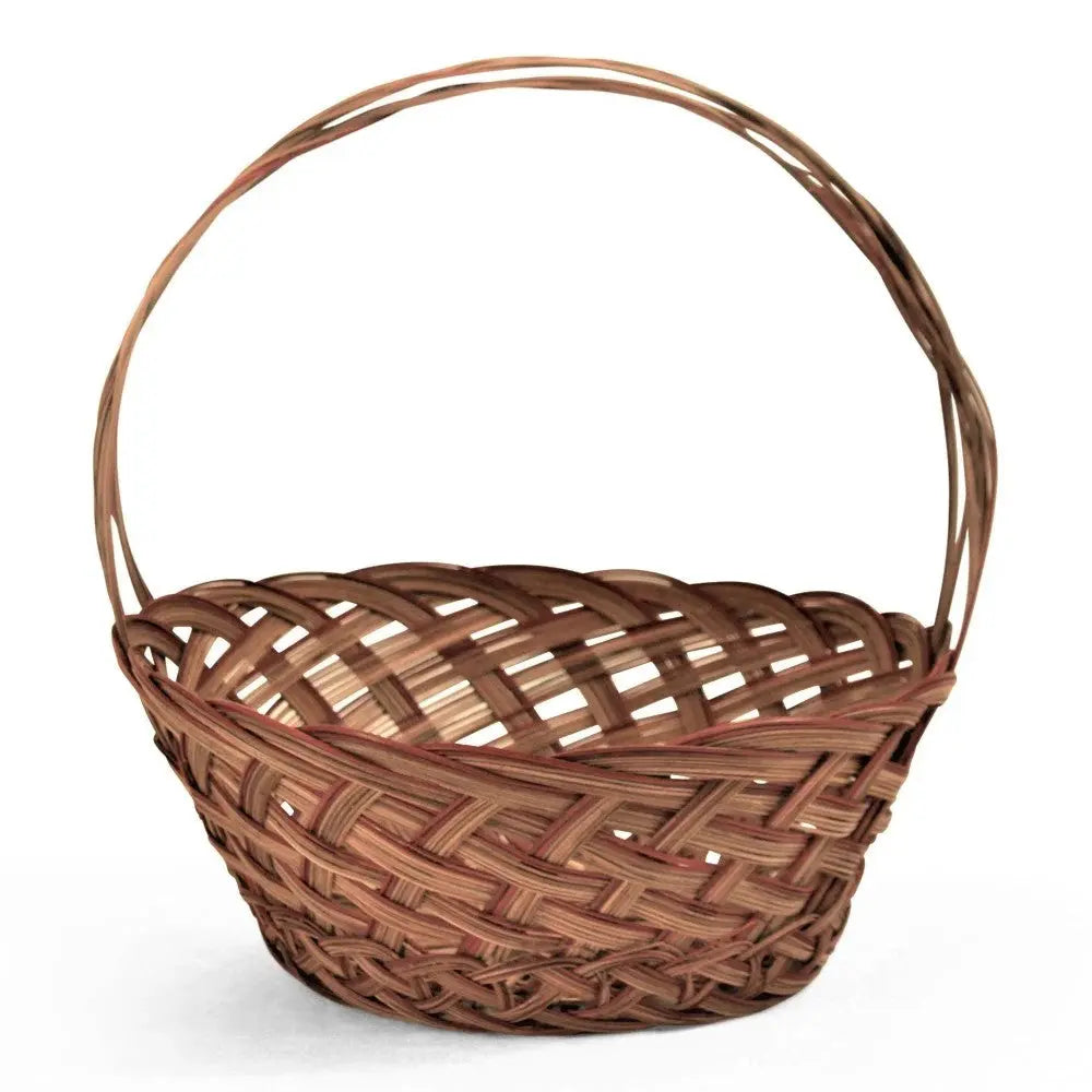 Panier rond pour fruits en osier – Avec anse, format 11