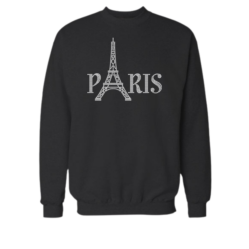 PARIS Rhinestone Shirt – French Chic Sparkle Bling Tee | Blingdazzel
