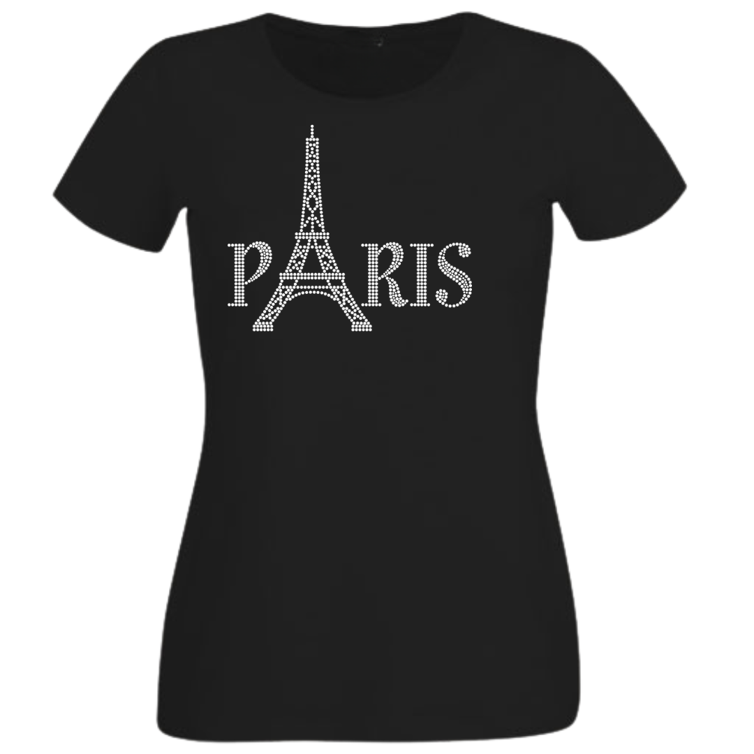 PARIS Rhinestone Shirt – French Chic Sparkle Bling Tee | Blingdazzel