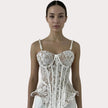 Floral Lace Corset & Wide Leg Trouser Set